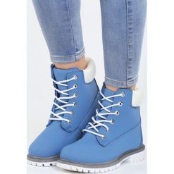 Buty zimowe damskie: Niebieskie Traperki Snowguard