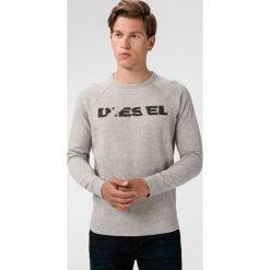 Diesel S-Orestes-Bro Bluza Szary. Szare bluzy męskie Diesel, s, z haftami, z bawełny, bez kołnierzyka, bez rękawów, bez kaptura. Za 430,95 zł.