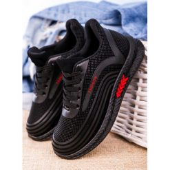 Czarne buty sportowe sznurowane casu 20y04/r. Czarne buty dziewczęce sportowe Casu, bez wzorów, na sznurówki. Za 49,99 zł.