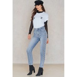 Jeansy damskie: Minkpink Jeansy Youth Eyelet Scando – Blue