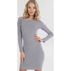 Szara Sukienka Lilelin. Szare sukienki damskie Born2be, xl, bez wzorów, z dzianiny, bez kołnierzyka, bez rękawów. Za 79,99 zł.