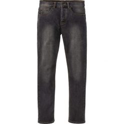 Dżinsy dresowe ocieplane Slim Fit Straight bonprix szary denim. Szare jeansy męskie bonprix, m, bez wzorów. Za 129,99 zł.