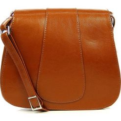 Torebka skórzana listonoszka DAN-A T131 camel - camel. Brązowe listonoszki damskie DAN-A, na spacer, w paski, ze skóry, eleganckie, bez dodatków. Za 199,99 zł.