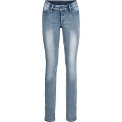 Dżinsy SKINNY bonprix niebieski "bleached”. Niebieskie jeansy damskie bonprix. Za 99,99 zł.