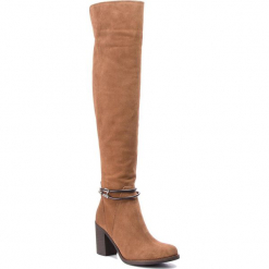 Muszkieterki SERGIO BARDI - Carugate FW127362818GM 837. Brązowe buty zimowe damskie marki Sergio Bardi, ze skóry, przed kolano, na wysokim obcasie, na obcasie. Za 429,00 zł.