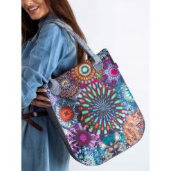 Torebka shopper bag Lorenti City Karuzela 063 - Szary. Szare torby damskie na zakupy LORENTI. Za 89,99 zł.