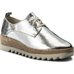 Oxfordy TOMMY JEANS - Metallic Platform Lace Up Shoe EN0EN00207 Silver 000. Szare oksfordki damskie marki Tommy Jeans, z jeansu. W wyprzedaży za 299,00 zł.