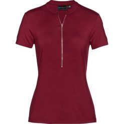 Shirt bonprix bordowy. Czerwone koszulki damskie bonprix, bez wzorów, bez kołnierzyka, z krótkim rękawem. Za 69,99 zł.
