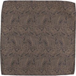 Elegancka, Męska Poszetka - ALTIES - Brąz i Beż, Wzór Orientalny POSZALTTANIA0070. Poszetki męskie Alties, bez wzorów, z materiału, eleganckie. Za 16,90 zł.