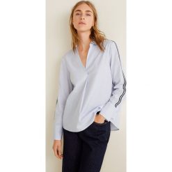 Mango - Koszula Gigi. Szare koszule damskie Mango, l, w paski, z bawełny, klasyczne, z klasycznym kołnierzykiem, z długim rękawem. Za 139,90 zł.