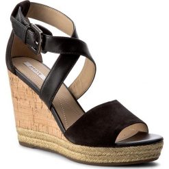 Espadryle GEOX - D Janira E D72P6 E02243 C9999 Czarny. Czarne espadryle damskie marki Geox, bez wzorów, ze skóry, bez obcasa, na obcasie. W wyprzedaży za 319,00 zł.