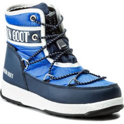 Buty zimowe chłopięce: Śniegowce MOON BOOT – We Jr Mid Wp 34051200002 Royal/Navy