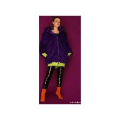 FakaFutro- Fake Fur- True Luv. Fioletowe kurtki damskie marki Orientalion, z haftami, z futra, bez kaptura. Za 950,00 zł.