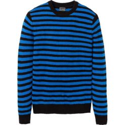 Sweter bonprix czarno-lazurowy w paski. Czarne swetry męskie bonprix, s, w paski. Za 37,99 zł.