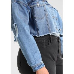 Bomberki damskie: Missguided Plus CROPPED TRUCKER Kurtka jeansowa stonewash