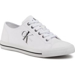 Tenisówki CALVIN KLEIN JEANS - Aurelio B4S0670 White. Białe półbuty męskie Calvin Klein Jeans, bez wzorów, z jeansu, klasyczne, bez zapięcia. W wyprzedaży za 339,00 zł.