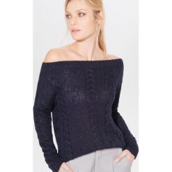 Sweter open shoulder - Niebieski. Niebieskie swetry damskie Mohito, s, bez wzorów, bez rękawów, bez kaptura. Za 119,99 zł.