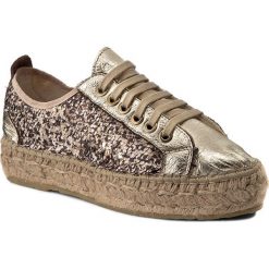 Espadryle EVA MINGE - Marcela 1A 17MJ1372154ES 611. Żółte espadryle damskie marki Eva Minge, bez wzorów, ze skóry, bez obcasa, na płaskiej podeszwie, na sznurówki. W wyprzedaży za 179,00 zł.