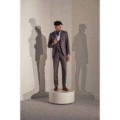 Answear Lab KRÓL kolekcja limitowana - Garnitur wełniany. Szare garnitury męskie Answear Lab, bez wzorów, z elastanu. Za 999,90 zł.