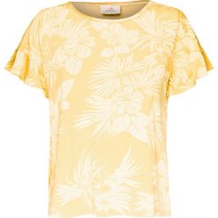 T-shirt DEHA EASY. Żółte bluzki damskie Deha, bez wzorów, z bawełny, z okrągłym kołnierzem. W wyprzedaży za 164,00 zł.