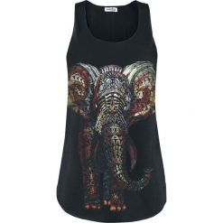 Topy damskie: Innocent Tribal Elephant Vest Top damski czarny
