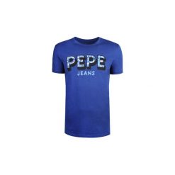T-shirty z krótkim rękawem Pepe jeans PM506022 / Redlog. Niebieskie t-shirty męskie Pepe Jeans, xl, bez wzorów, z jeansu, bez kołnierzyka, krótkie. Za 89,00 zł.