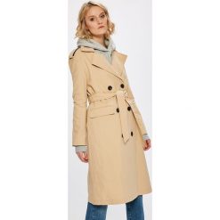 Tommy Jeans - Płaszcz. Kurtki damskie Tommy Jeans, s, w paski, z bawełny, klasyczne, bez kaptura. W wyprzedaży za 639,90 zł.