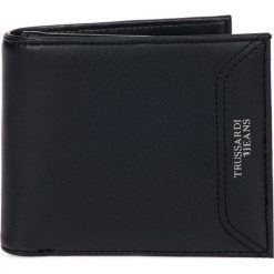 Trussardi Jeans portfel czarny 71W00080-9Y099995. Czarne portfele męskie Trussardi Jeans, bez wzorów, z jeansu. Za 279,00 zł.
