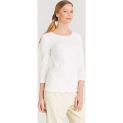 BLUZKA MULTIB Weekend Max Mara. Białe bluzki damskie Weekend Max Mara, s, bez wzorów, z elastanu, z okrągłym kołnierzem. Za 167,30 zł.