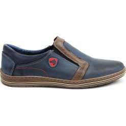 Półbuty męskie Łukbut. Pomarańczowe półbuty męskie Łukbut, na co dzień, bez wzorów, ze skóry, eleganckie, bez zapięcia. Za 189,00 zł.