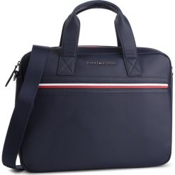 Torba na laptopa TOMMY HILFIGER - Essential Computer Bag Pique AM0AM04667 413. Niebieskie torby męskie skórzane TOMMY HILFIGER, bez wzorów, ze skóry ekologicznej. Za 539,00 zł.