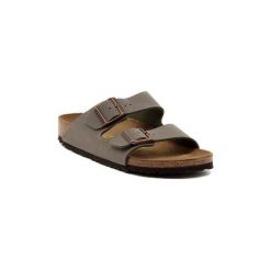 Klapki Birkenstock ARIZONA STONE. Brązowe klapki damskie marki Birkenstock, bez wzorów, bez obcasa. Za 350,79 zł.