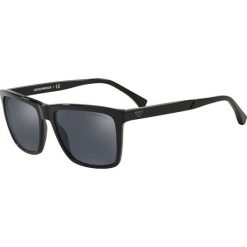 Emporio Armani - Okulary. Czarne okulary przeciwsłoneczne męskie marki Emporio Armani, z materiału. Za 499,90 zł.
