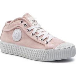Trampki Pepe Jeans In-G Hi Girls PGS30403. Różowe półbuty damskie Pepe Jeans, bez wzorów, z jeansu, bez zapięcia. W wyprzedaży za 189,00 zł.