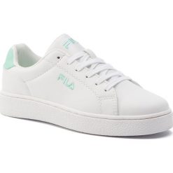 Sneakersy FILA - Upastge Low Wmn 1010327.02R White/Soothing Sea. Białe półbuty damskie Fila, na co dzień, bez wzorów, ze skóry ekologicznej, bez obcasa, bez zapięcia. Za 259,00 zł.