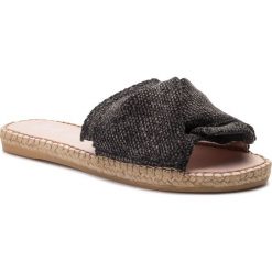 Klapki MANEBI - Sandals With Knot C 3.0 J0 Black Jute. Szare klapki damskie Manebi, bez wzorów, z tworzywa sztucznego, bez obcasa. W wyprzedaży za 349,00 zł.