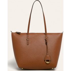 Lauren Ralph Lauren - Torba skórzana. Pomarańczowe torby damskie na zakupy Lauren Ralph Lauren, bez wzorów, ze skóry, na ramię, bez dodatków. Za 639,90 zł.