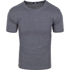 Koszulka męska t-shirt gładki szary Recea. Szare koszulki męskie Recea, s, bez wzorów, z bawełny, klasyczne, z klasycznym kołnierzykiem. Za 19,95 zł.