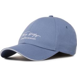 Czapka z daszkiem TOMMY HILFIGER - Th Signature Cap AM0AM06281 C4B. Niebieskie czapki damskie TOMMY HILFIGER, bez wzorów, z bawełny. Za 179,00 zł.