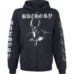 Bathory Goat Bluza z kapturem rozpinana czarny. Czarne bluzy męskie marki Bathory, s, z nadrukiem, z kapturem. Za 199,90 zł.
