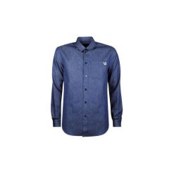 Koszule z długim rękawem Versace Jeans B1GQB6R1 / Shirt Regular P.VJ. Niebieskie koszule męskie Versace Jeans, m, bez wzorów, z jeansu, bez kołnierzyka, z długim rękawem. Za 549,00 zł.