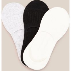 Skarpetki balerinki z bawełną 3 pack - Jasny szary. Szare skarpetki damskie Reserved, bez wzorów, z bawełny. Za 29,99 zł.