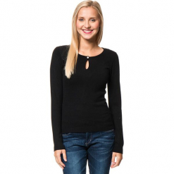 Sweter w kolorze czarnym. Czarne bez kategorii marki William de Faye, z kaszmiru, z okrągłym kołnierzem. W wyprzedaży za 136,95 zł.
