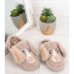 Kapcie damskie Natural Style NS-241 Beżowe. Brązowe kapcie damskie NATURAL STYLE, z bawełny. Za 40,00 zł.
