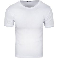 Koszulka męska t-shirt gładki biały Recea. Białe koszulki męskie Recea, s, z nadrukiem, z bawełny, eleganckie, z klasycznym kołnierzykiem, krótkie. W wyprzedaży za 9,99 zł.