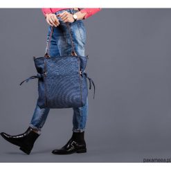 AMBER - duża torba - shopper - granat i brąz. Żółte torby damskie na zakupy Pakamera, bez wzorów, z tkaniny, na ramię, duże, bez dodatków. Za 151,00 zł.