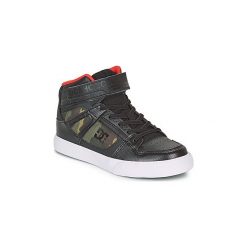Buty Dziecko DC Shoes PURE HIGH-TOP SE EV. Zielone trampki dziewczęce DC Shoes, bez wzorów, bez zapięcia. Za 289,00 zł.
