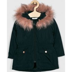 Name it - Parka dziecięca. Niebieskie kurtki dziewczęce Name it, bez wzorów, z poliesteru, krótkie, z kapturem. W wyprzedaży za 119,90 zł.