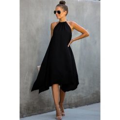Sukienka ZIGLA BLACK. Czarne sukienki damskie Sukienka ZIGLA BLACK, s, bez wzorów, bez kołnierzyka, bez rękawów, długie. W wyprzedaży za 99,00 zł.