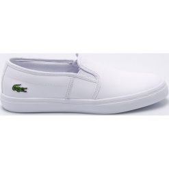 Lacoste - Tenisówki Gazon. Białe trampki i tenisówki damskie Lacoste, bez wzorów, ze skóry, bez zapięcia. W wyprzedaży za 299,90 zł.
